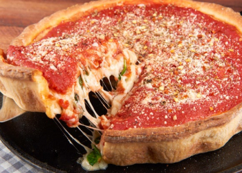 Deep dish pizza