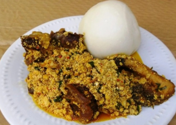 Egusi Soup and Fufu (Pounded Yam)