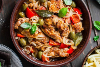 Mediterranean slow cooked chicken