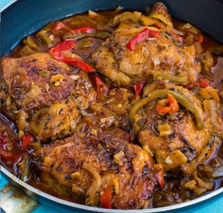 Brown stew chicken