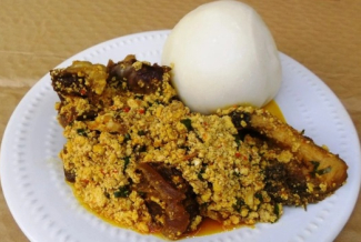 Egusi Soup and Fufu (Pounded Yam)