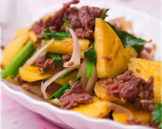 Bò xào khóm